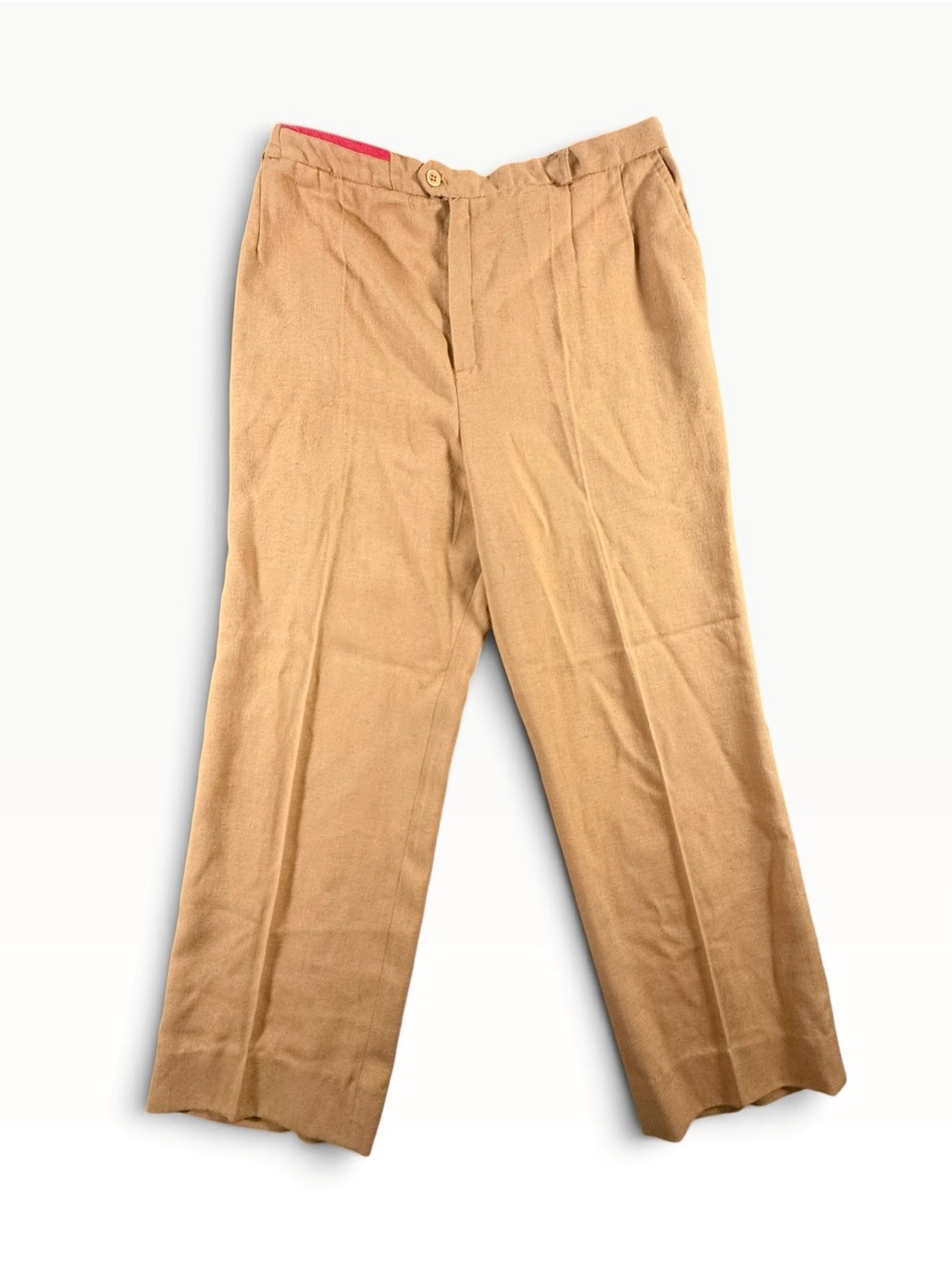 Vintage Men's Tailored Rust Dress Pants - Classic Straight Fit
